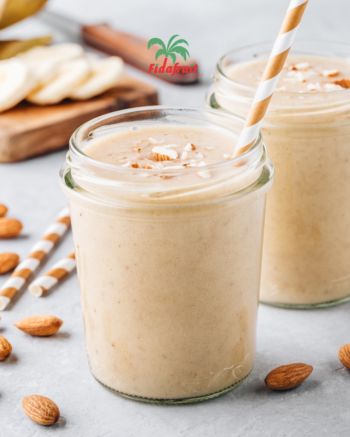 Smoothie à la banane et aux amandes