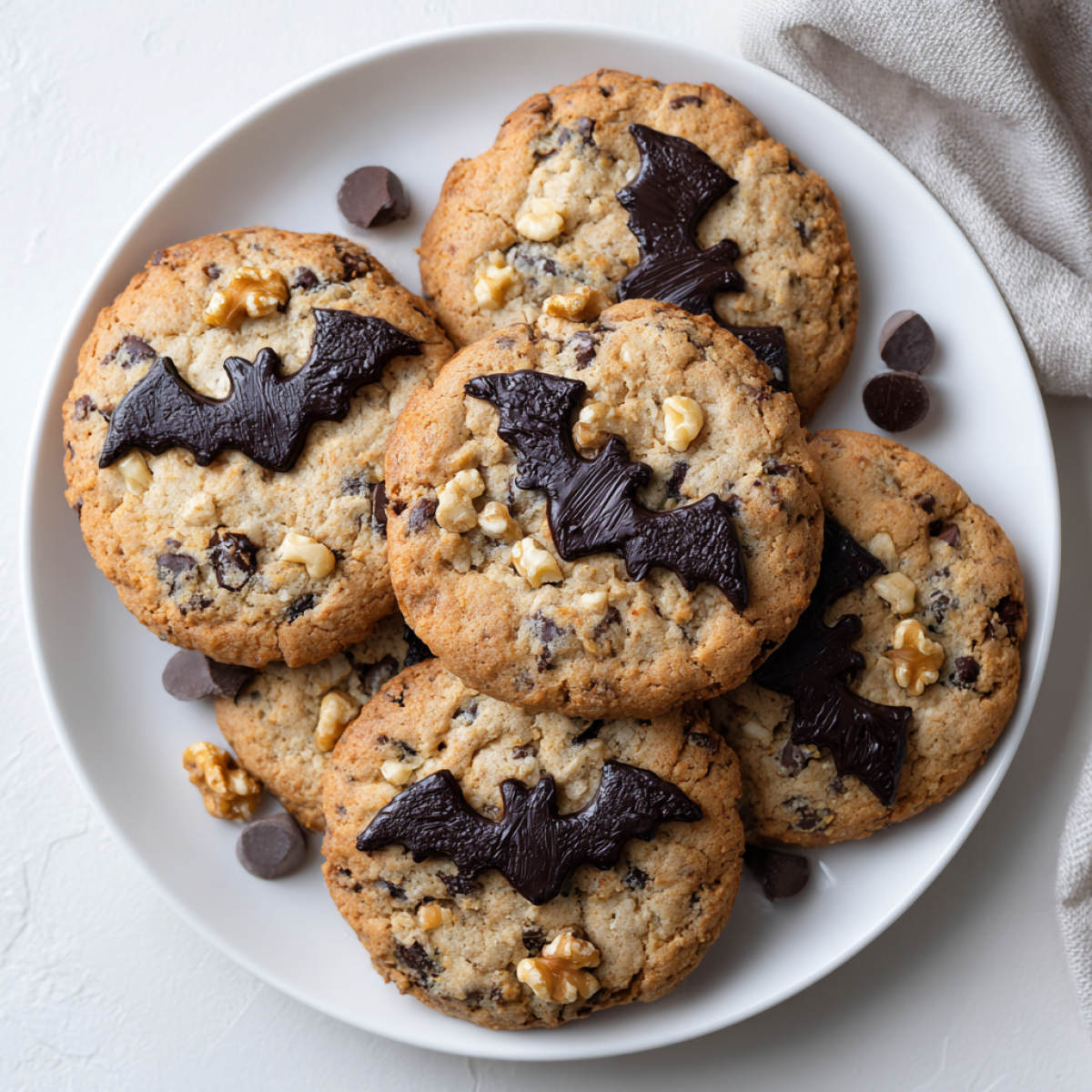 Cookies moelleux d’Halloween aux fruits secs et chocolat
